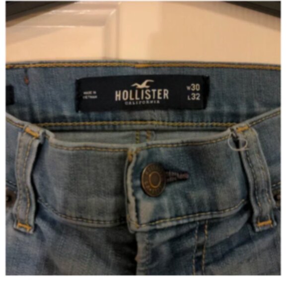 Men's Hollister Skinny Jeans Size 30x32 Distressed Nice - Picture 3 of 5